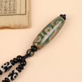 thumbnail image 4 of EIMELI Pendentif Tibet Dzi à Neuf Il Ras du Cou Perles Tibet Naturel Cadeau Porte-Bonheur, 4 of 5