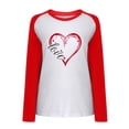 thumbnail image 4 of EQWLJWE Love Heart Shirt Valentines Day Plus Size Pullover Women Long Sleeve Tops Crewneck Sweatshirts Mother's Day, 4 of 5