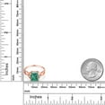 thumbnail image 3 of Gem Stone King 3.56 Ct Emerald Cut Green Malachite 18K Rose Gold Plated Silver Ring (Size 8), 3 of 5