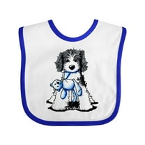 Inktastic B/w Parti Doodle Dog Boys or Girls Baby Bib