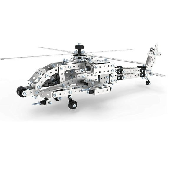 STEM Education Metal Building Toys Kit Metal Helicopter Erector Set for Kids Adult