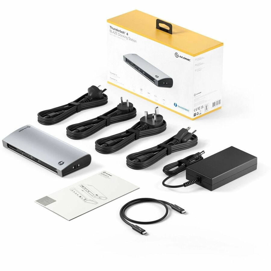 Alogic Thunderbolt 4 docking station with ultra-fast data transfer, 100W power delivery, and support for dual 8K or triple 4K displays