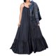 thumbnail image 2 of SAYOO Vestido largo sin mangas para mujer, correa de espagueti, color sólido, con lazo, sin espalda, bolsillos laterales, ajuste holgado, vestido de vacaciones SAYOO  Moda, 2 of 6