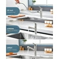 thumbnail image 3 of APPASO Robinet de Cuisine Moderne Robinet de Cuisine avec Pulvérisateur Extractible à une Poignée Acier Inoxydable Bar Évier de VR Plaque de Comptoir Nickel Brossé 360, 3 of 8