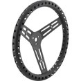 thumbnail image 2 of Longacre® 52-56838 15 Inch Uncoated Aluminum Drilled Steering Wheel, Shot Peened Rim for Enhanced Grip and Prevent Wrist Strain, Features Lightweight Design, 2 of 6