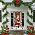 thumbnail image 4 of Linnome Christmas Door Banner Featuring Santa with Dog, Durable Fabric Hanging for Outdoor Christmas Decor and Heartwarming Holiday Photo Backgrounds, 4 of 6