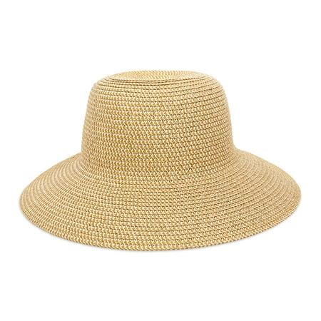 MAGID WOMEN'S SOLID PAPER STRAW FLOPPY SUN HAT
