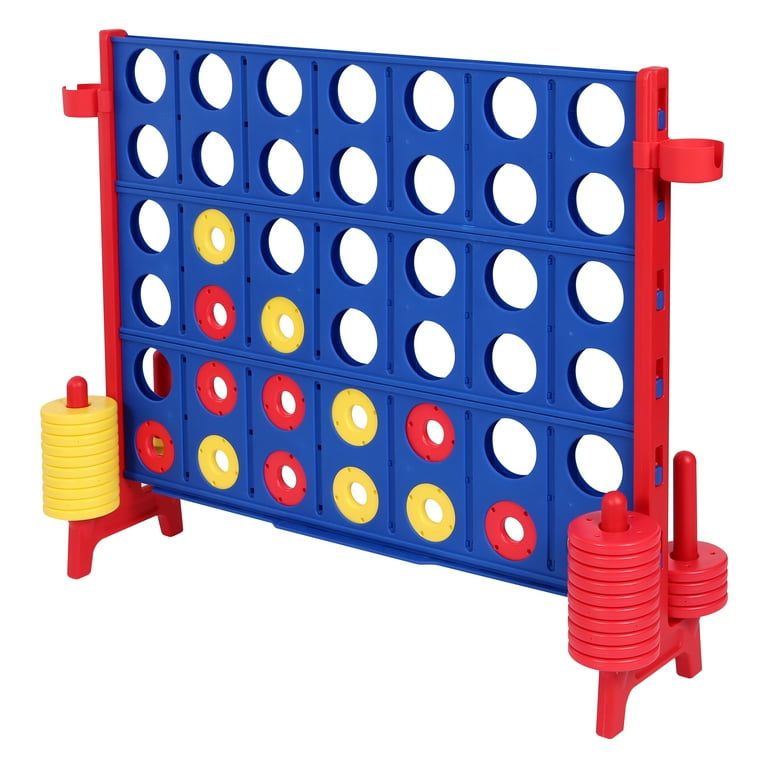 Giant 4 in a Row Plastic Outdoor/Indoor Game Set, 47.5 in x 11 in