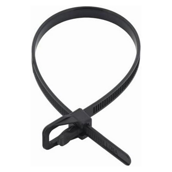 RETYZ EVT-S08BK-TA EveryTie Releasable/Reusable Cable Ties, Black, 8 In., 100-Pk. - Quantity 10
