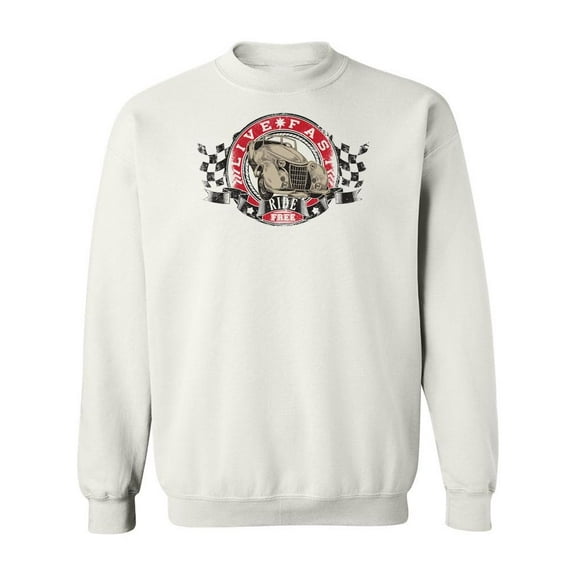 Live Fast, Ride Free Quote . Sweatshirt Men -Image by Shutterstock, Male 4X-Large