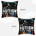 thumbnail image 3 of Haiem I Love With Autism To The Moon And Back Print Velvet Soft Solid Decorative Square Throw Pillow Covers Set with Elegant Piping Christmas Cushion Case for Sofa Bedroom Car-18"x18", 3 of 8