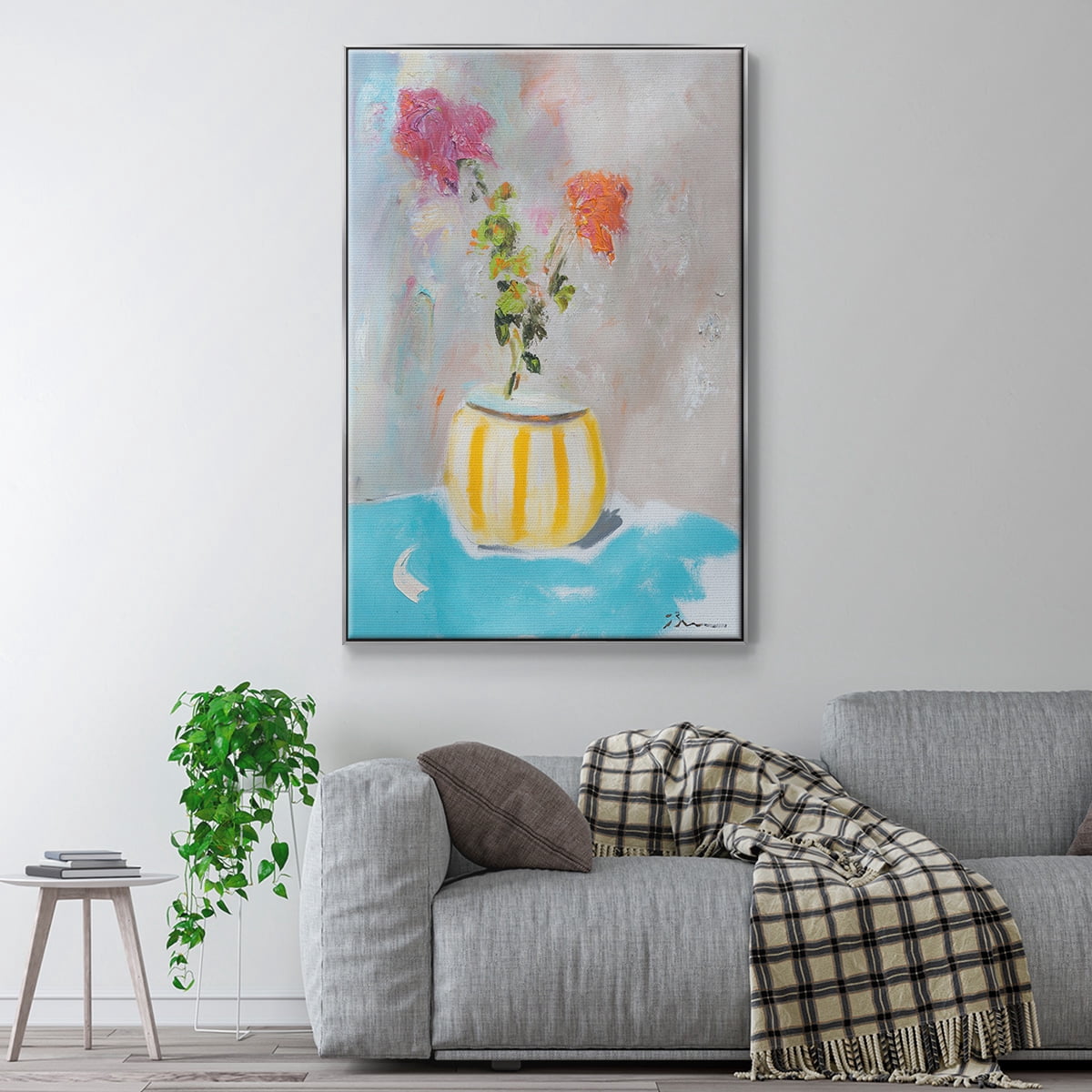 Coin Purse Full of Petals Framed Premium Gallery Wrapped Canvas - Ready to Hang