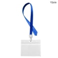 thumbnail image 1 of Soporte para tapa de tarjeta Protector de tarjeta de identificación transparente Funda de PVC impermeable con cuerda para colgar, 10 piezas, cuerda azul Advancent  HA004769-02, 1 of 7