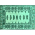 thumbnail image 1 of Ahgly Company Indoor Rectangle Southwestern Turquoise Blue Country Area Rugs, 7' x 9', 1 of 4