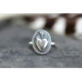 thumbnail image 4 of SS DESIGNS Sacred Heart Ring Sacred Heart Jewelry Heart Milagro Ring Flaming Heart Ring, 4 of 5
