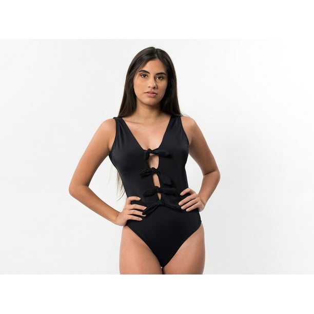 COMPLETO TRAJE DE BAÑO AZUL TURQUESA SW DAMA NEGRO XS