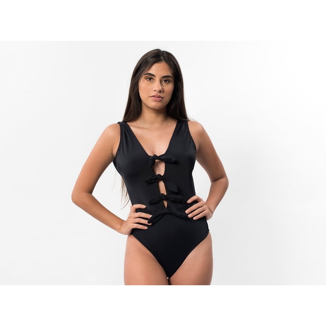 COMPLETO TRAJE DE BAÑO AZUL TURQUESA SW DAMA NEGRO XS
