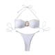 thumbnail image 2 of Trajes de baño Amzcrzy Tankini para mujer, trajes de baño, traje de baño de control de abdomen, bikini para mujer con tirantes ajustables y abertura, conjunto de traje de baño blanco, L, 2 of 3