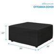 thumbnail image 3 of Medium Square Outdoor Side Table or Ottoman Cover - Outdoor Square Table Covers - Patio Ottoman Washable - Heavy Duty Furniture 26" Black, 3 of 3