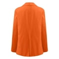 thumbnail image 5 of Odeerbi Blazer Jackets for Women Office Work Suit Jacket Ladies Solid Turn Down Collar 2025 Long Sleeve Coat Outerwear Orange, 5 of 8