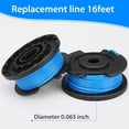 thumbnail image 3 of OWNTIDE 0.065" Trimmer Spool Line for Toro 51484 51486 51487 88506, 16ft Single Line String Trimmer Spool, 6 Pack, 3 of 7