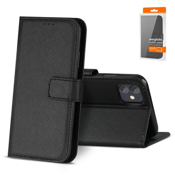 Fc27-iphone2054bk: Iphone 12 Mini 3-in-1 Wallet Case In Black