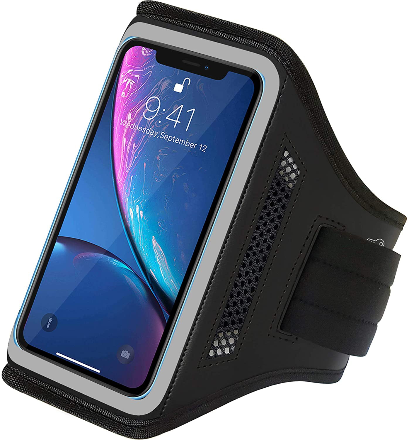 11Pro JEMACHE Water Resistant Gym Workouts Running Arm Band Case for iPhone X X Blue XS iPhone 12 12Pro with Card Holder 12 Pro 12 11 Pro XS Armband 
