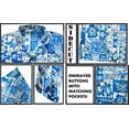 thumbnail image 5 of HAPPY BAY Men's Hawaiian Shirts Short Sleeve Button Down Shirt Men's Party Shirts Casual Holiday Summer Tropical Island Shirts for Men Funny 7XL Sea Collage, Bright Blue For Dad, 5 of 6
