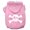 Light Pink, variant on Pet Dog and Cat Hoodie Screen Printed, "Skull  Crossbones"
