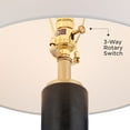 thumbnail image 5 of Possini Euro Design Possini Euro Rainier 30 1/2"H Black Faux Leather Column Table Lamp, 5 of 9