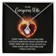 thumbnail image 2 of To My Wife Every Time I See You Alluring Ribbon Necklace Message Card, 2 of 7