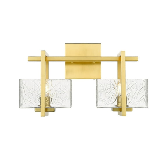 Innovations Lighting - Striate - 2 Light Bath Vanity In Art Deco Style-9 Inches