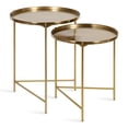 thumbnail image 1 of Kate and Laurel Ulani Tables d'Appoint Gigognes Rondes en Métal, 2 Pcs, Or, 2 Chacune, 1 of 2