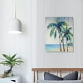 thumbnail image 3 of Nawypu  Canvas Nature Artwork for Home Green Blue Palm Trees Rustic Abstract Paintings for Bedroom Living Room Office Walls - 16x20 inch, 3 of 4