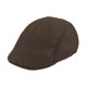 thumbnail image 3 of Gorra plana de malla para hombre, gorro informal para vendedor de periódicos, para golf, senderismo, conducción al aire libre Café, 3 of 8