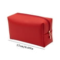 thumbnail image 3 of Korean Style Leather Explosion Makeup Bag Pu Square Cosmetic Organizer Portable Travel Toiletry Storage Pouch, 3 of 8