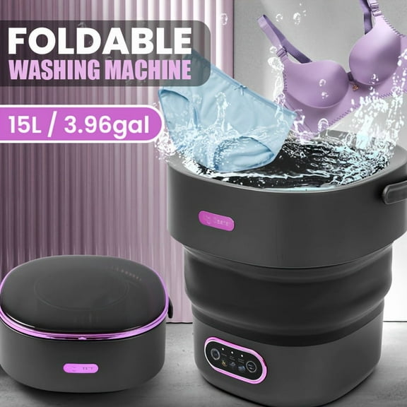3.96 US Gallon Large Capacity Washing Machine, Foldable Small Portable Washing Machine Suitable For Underwear, Socks, Small Clothes