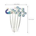 thumbnail image 2 of Blue Hair Comb Hair Accessories Wedding Bridal Rhinestone Hair Clip Headdress, 2 of 8