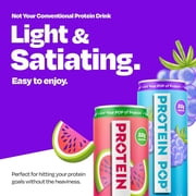 Protein Pop - Ready to Drink Clear Protein Shakes, 22g of Protein - Whey Protein Isolate Non-Carbonated - Zero Sugar (Variety Pack - 12 fl oz, 4 cans)