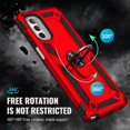 thumbnail image 5 of Moto G Stylus 5G 2022 Case - Military Grade Drop Tested, Magnetic Ring Holder, Kickstand, Screen Protector, Red, 5 of 17