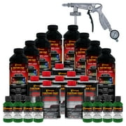 Custom Coat Emerald Green 2 Gallon Urethane Spray-On Truck Bed Liner Kit with Spray Gun, Prevent Rust