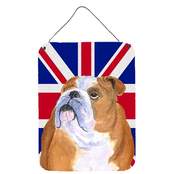 Carolines Treasures SS4933DS1216 English Bulldog with English Union Jack British Flag Wall or Door Hanging Prints