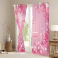 thumbnail image 3 of Feelyou Bowknot Initial L Curtains Pack of 2 (42x84 Each), Diamond Stars Curtains Blackout, 3 of 6