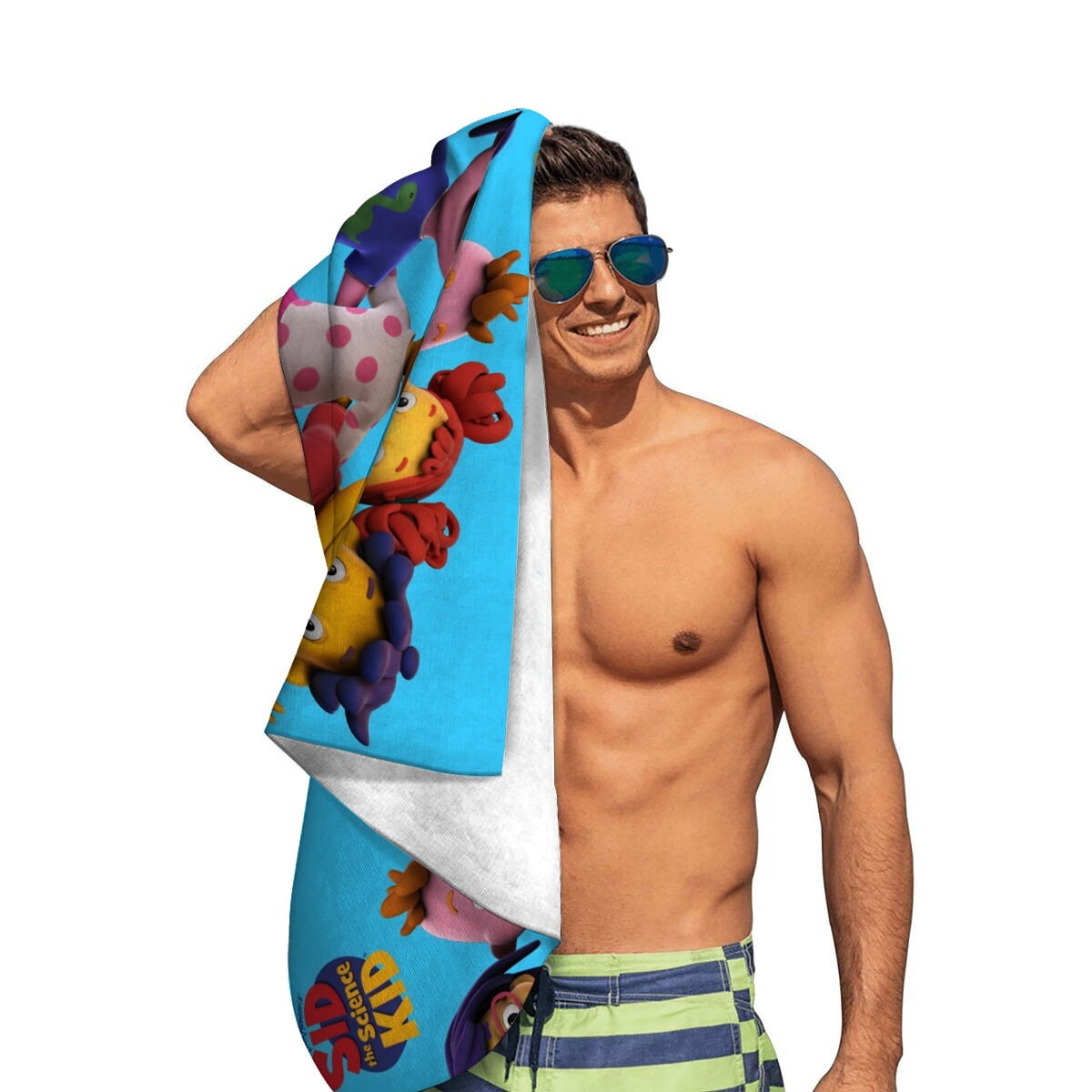 Sid the Science Kid-theme Gifts Quick-dry Beach Towel for Women Girl Birthday Inspired Fan Bath Outdoor Music Lover30.7 x 63 in（78 X 160 CM）