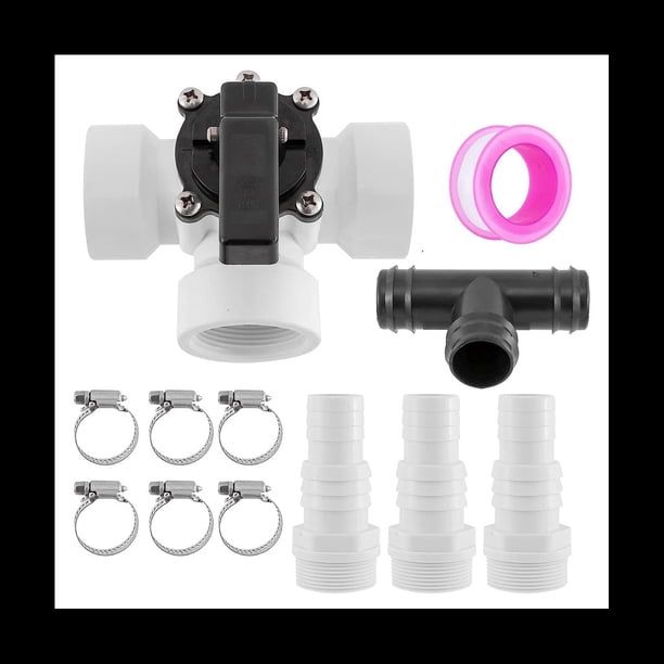 Kit de VáLvula Desviadora de 3 VíAs para Piscina de 1,25 Pulgadas o 1,5 Pulgadas Hembra CombinacióN Universal de Manguera Adaptador Combinado Accesorios para Piscinas