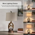 thumbnail image 4 of Rustic Table Lamps Farmhouse Antler Lamps Set of 2 Western Bedside Lamps for Bedroom with USB Charging Ports Nightlight,Vintage Resin Nightstand Table Lamps for Living Room (Bulbs Included), 4 of 18