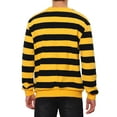 thumbnail image 3 of INSPIRE CHIC Men's Sweatshirts Contrast Stripes Crew Neck Long Sleeve Regular Fit Pullover Sweatshirt L Yellow Black, 3 of 5