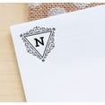 thumbnail image 4 of Printtoo N Alphabet Monogram Initial Triangle Swirl Border R-40 Office Stationary Self Inking Rubber Stamp, 4 of 6