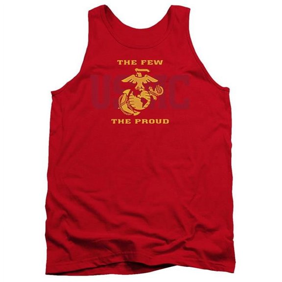Trevco Sportswear USMC102B-TK-3 US Marine Corps Split Tag Adult Tank Top, Red - Large