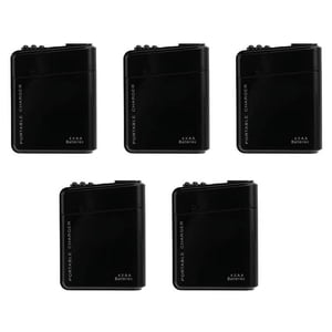 LEEYNEER 5X Black 4X AA Battery Portable Emergency Power Charger USB for Cell Phone